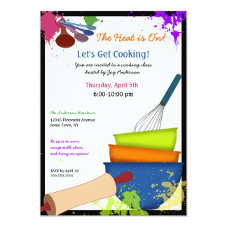 Cooking Class Invitations &amp; Announcements | Zazzle.co.nz