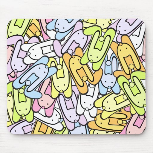 colour bunnies mousepad