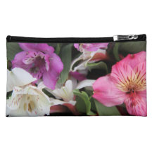 Colour Burst: Pinks/Whites/Purples Floral Bouquet Cosmetics Bags