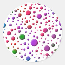 Colour Circles Round Sticker