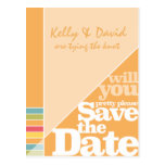 Colour Creative Funky Save the Date Post Card