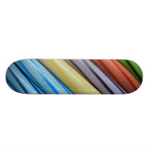 Colour Pencil Art Skateboard