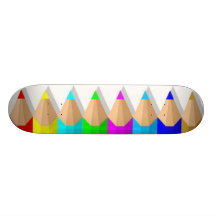 Colour Pencils Skateboard