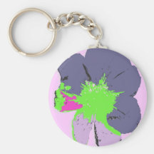 Colour Splash/ PopArt Flower Key Chain