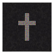 Coloured Gem Cross Photo Print