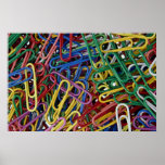 Coloured paper clips posters