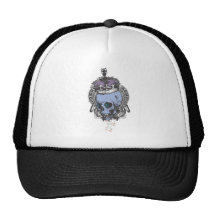 coloured.skull mesh hats