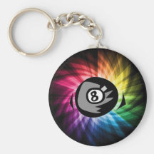 Colourful 8 ball keychain