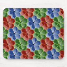 Colourful Abstract Glass Flowers Lg Mouse Pad