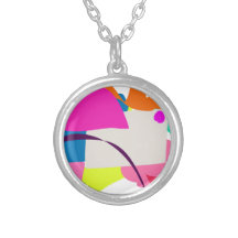 Colourful Abstract Picture Pendant