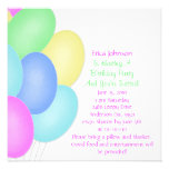 Colourful Balloons Party Invitation