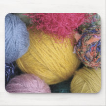 Colourful Balls of Yarn Mouse Pads