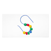 Colourful bead and wire toy customized photo card