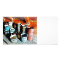 Colourful Buckets Customised Photo Card