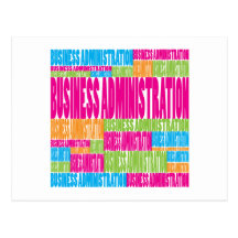 Colourful Business Administration Postcard