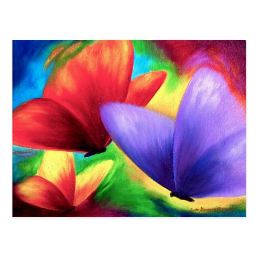 Colourful Butterfly Painting - Multi Post Cards