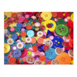 Colourful Button Collage Post Cards