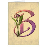 Colourful Calla Initial B Card