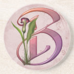 Colourful Calla Initial B Coasters