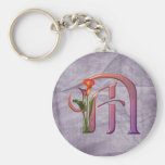 Colourful Calla Initial M Keychains