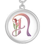 Colourful Calla Initial N Pendants