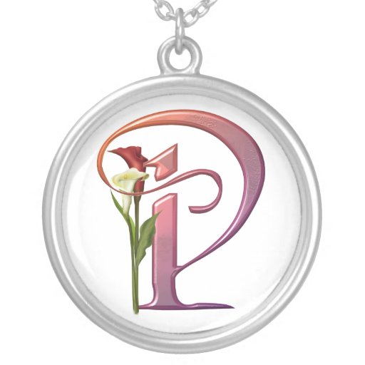 Colourful Calla Initial P Custom Jewelry