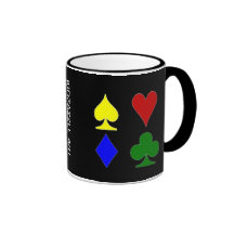Colourful Card Suits Coffee Mug