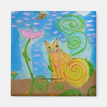 Colourful Cat Magnet of Venus