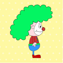 Colourful Clown Cartoon. Photo Cutouts