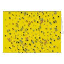 Colourful Confetti on Yellow Card