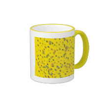 Colourful Confetti on Yellow Coffee Mugs