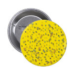 Colourful Confetti on Yellow Pinback Button