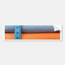 Colourful cotton cloth with measuring tape bumper stickers
