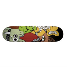 colourful doodle skateboard