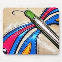 Colourful Dragonfly Design Mouse Mat