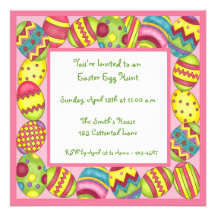Colourful Easter Eggs Invitation