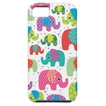 Colourful elephant kids pattern iphone 5 case