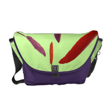 colourful feathers bag commuter bag