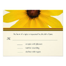 Colourful Floral Daisy respond cards Personalised Invite