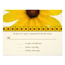 Colourful Floral Daisy with border respond cards Personalized Invitation