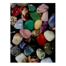 Colourful Gem Stones Post Cards