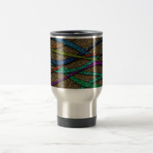Colourful Glitter Lines Mug