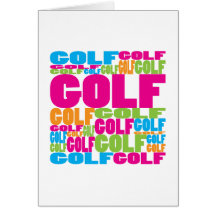Colourful Golf Card