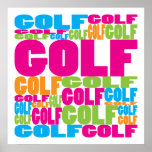 Colourful Golf Poster