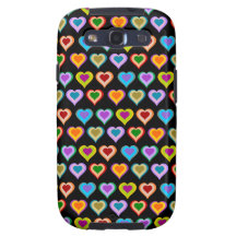 Colourful Groovy Heart Pattern