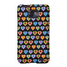 Colourful Groovy Heart Pattern Samsung Galaxy SII Case