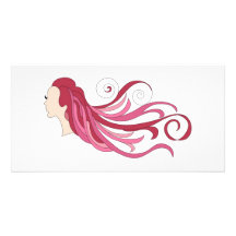 Colourful hair photo cards