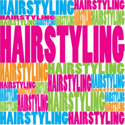 Colourful Hairstyling Photo Cutout