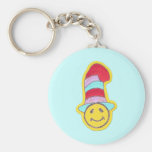 Colourful Happy Hippie Smiley Face Key Chain