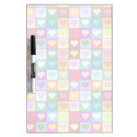 Colourful Heart Squares Dry-Erase Boards